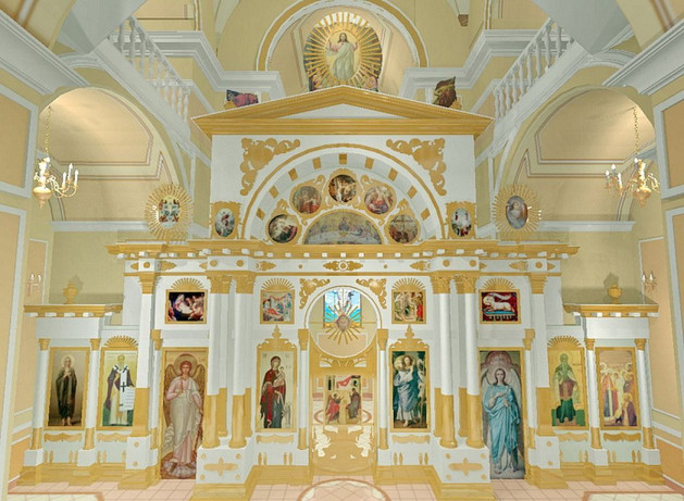 Проект современной реконструкции интерьера Сергиевского храма.